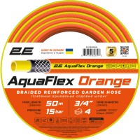 Поливочный шланг 2E AquaFlex Orange 3/4", 50м, 4 шари, 20бар, -10+60°C (2E-GHE34OE50)