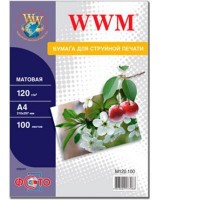 Фотобумага WWM, матовая, 120 г/м2, A4, 100л (M120.100)