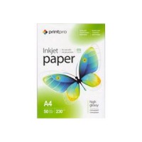 Фотобумага PrintPro глянцевая, A4, 230 г/м, 50 шт (PGE230050A4)