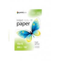 Фотобумага PrintPro глянцевая, A6 (10x15), 150 г/м, 500 шт (PGE1505004R)