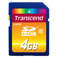 Карта памяти 4 Gb SDHC, Transcend (TS4GSDHC10)