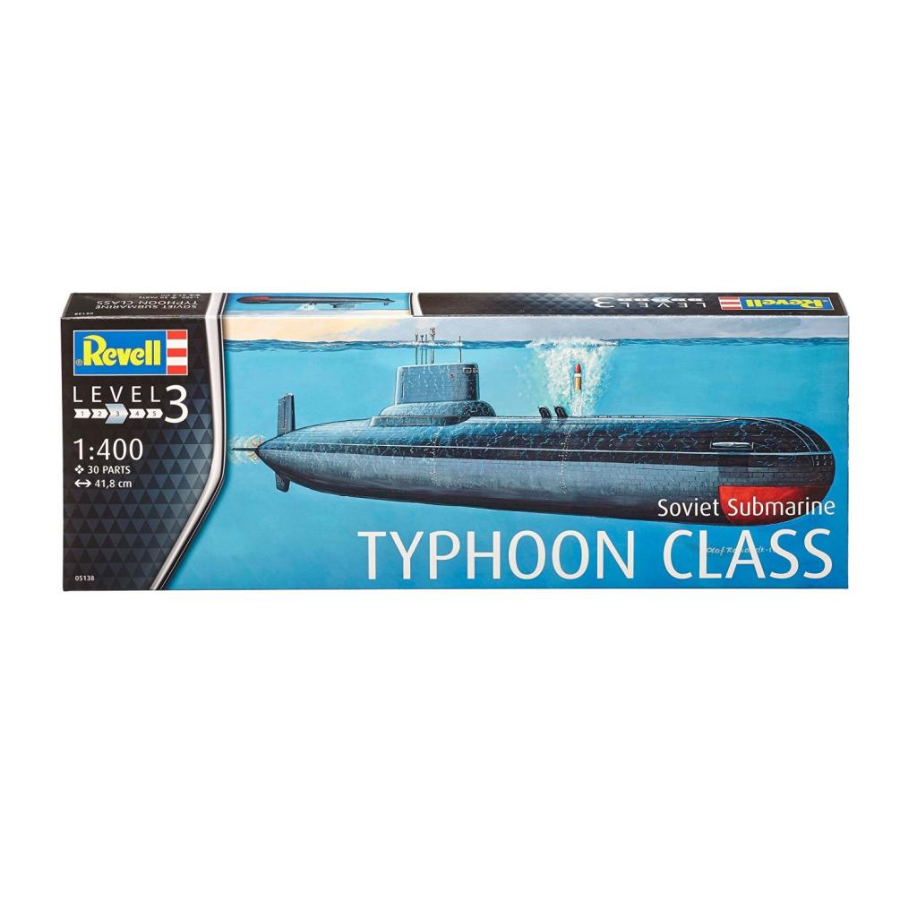 Сборная модель Revell Подводная лодка Soviet Submarine TYPHOON CLASS 1:400 (5138) Фото: Сборная модель Revell Подводная лодка Soviet Submarine TYPHOON CLASS 1:400 (5138)