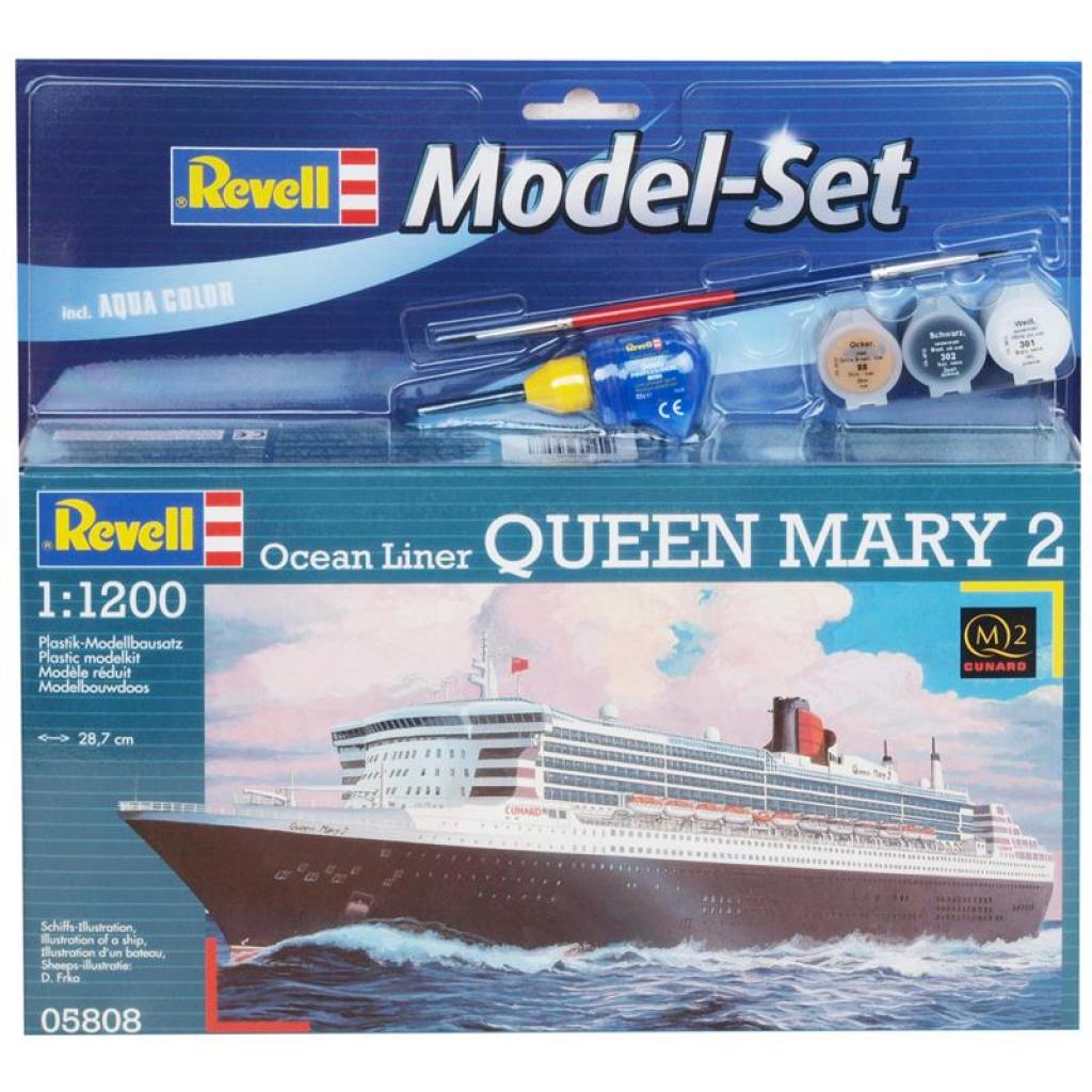 Сборная модель Revell Пароход-люкс Queen Mary 2 1:1200 (65808) Фото: Сборная модель Revell Пароход-люкс Queen Mary 2 1:1200 (65808)
