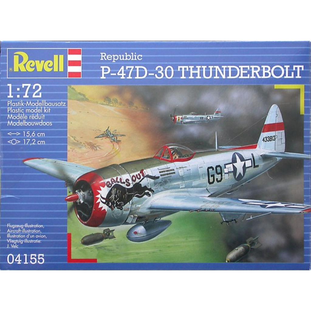 Сборная модель Revell Истребитель-бомбардировщик P-47 D Thunderbolt 1:72 (4155) Фото: Сборная модель Revell Истребитель-бомбардировщик P-47 D Thunderbolt 1:72 (4155)