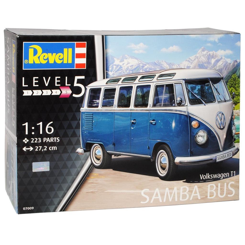 Сборная модель Revell Автобус Volkswagen T1 Samba Bus 1:16 (7009) Фото: Сборная модель Revell Автобус Volkswagen T1 Samba Bus 1:16 (7009)