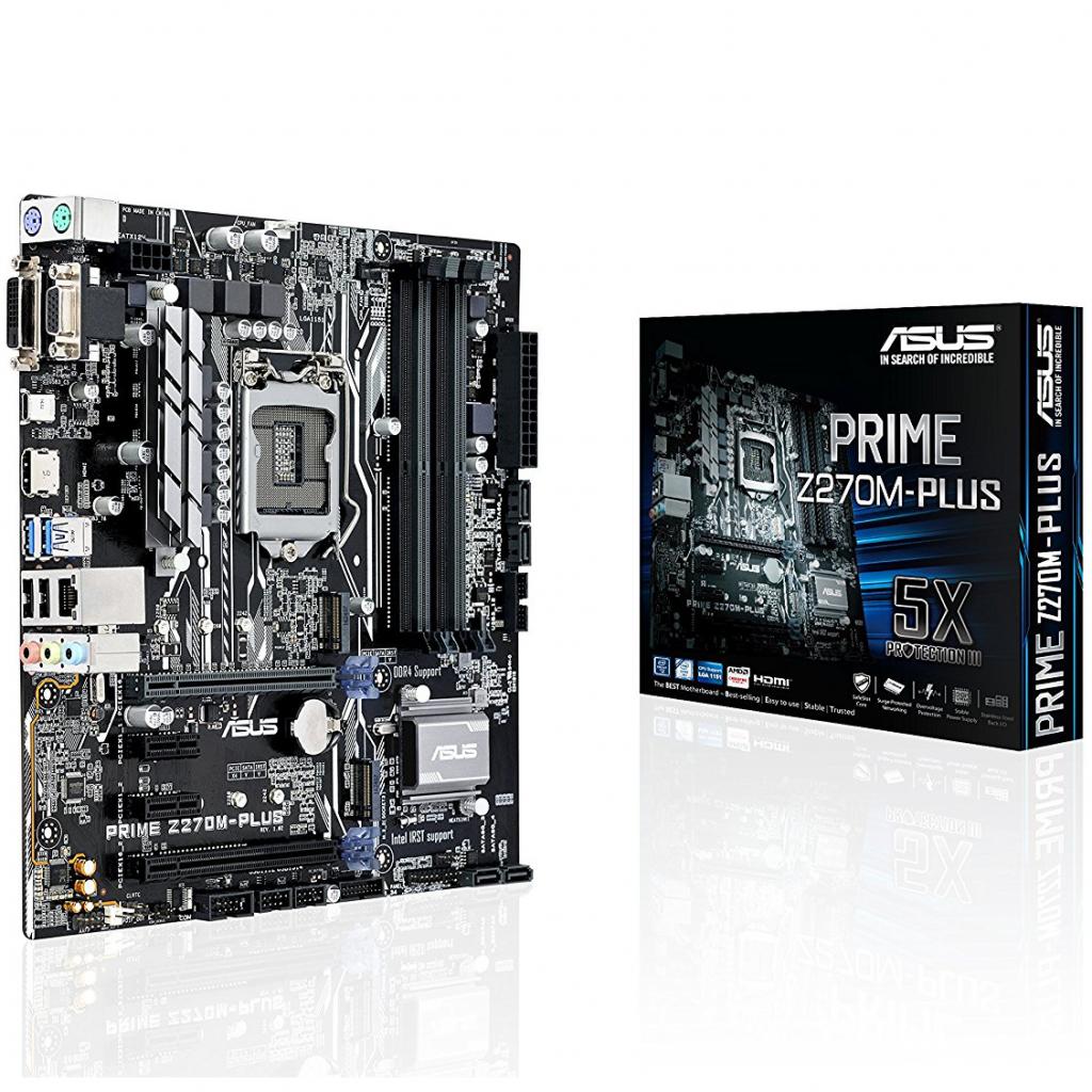 Материнская плата ASUS PRIME Z270M-PLUS Фото: Материнская плата ASUS PRIME Z270M-PLUS