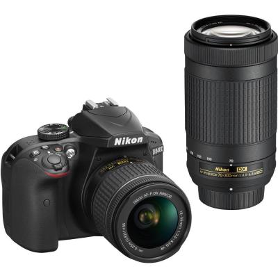 Цифровой фотоаппарат Nikon D3400 AF-P 18-55 VR + AF-P 70-300VR Kit (VBA490K005) Фото: Цифровой фотоаппарат Nikon D3400 AF-P 18-55 VR + AF-P 70-300VR Kit (VBA490K005)