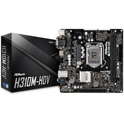 Материнская плата ASRock H310M-HDV Фото: Материнская плата ASRock H310M-HDV