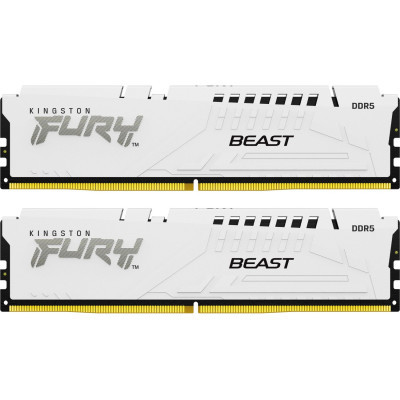 Модуль памяти для компьютера DDR5 32GB (2x16GB) 5200 MHz FURY Beast White Kingston Fury (ex.HyperX) (KF552C40BWK2-32) Фото: Модуль памяти для компьютера DDR5 32GB (2x16GB) 5200 MHz FURY Beast White Kingston Fury (ex.HyperX) (KF552C40BWK2-32)