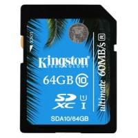 Карта памяти 64Gb SDXC Kingston Class10 UHS-I Ultimate / SDA10/64GB