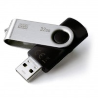 USB Flash Drive 32Gb Goodram Twister/ Black/Silver / 17/9Mbps  / UTS2-0320K0R11