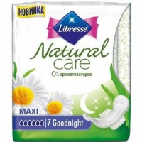 Гигиенические прокладки Libresse Natural CareMaxi Goodnigth 7 шт (7322540611236)