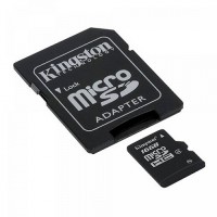 Карта памяти 16Gb microSDHC Kingston Class4 / SD адаптер / SDC4/16GB