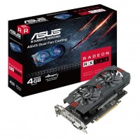 Видеокарта Radeon RX 560, Asus, 4Gb DDR5, 128-bit, DVI/HDMI/DP, 1300/7000MHz, 6-pin (RX560-4G)
