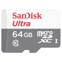 Карта памяти SANDISK 64GB microSDXC class 10 UHS-I Ultra (SDSQUNB-064G-GN3MA)