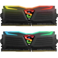 Модуль памяти для компьютера DDR4 16GB (2x8GB) 3200 MHz Super Luce Black RGB LED GEIL (GLC416GB3200C16ADC)