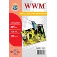 Фотобумага WWM, глянцевая, 100л (G200.F100)
