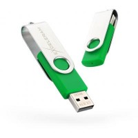 USB флеш накопитель eXceleram 8GB P1 Series Silver/Green USB 2.0 (EXP1U2SIGR08)