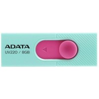 USB флеш накопитель ADATA 8GB UV220 Green/Pink USB 2.0 (AUV220-8G-RGNPK)