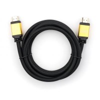 Кабель мультимедийный HDMI to HDMI 1.8 m metal V2.0 Vinga (VCPDCHDMI2VMM1.8BK)