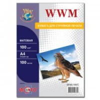 Фотобумага WWM, матовая 100g/m2, A4, 100л (M100.100)