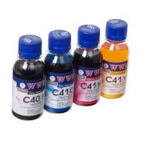 Комплект чернил WWM Canon C40/B, C41/C, C41/M, C41/Y, 100 мл (C40/41SET-2)
