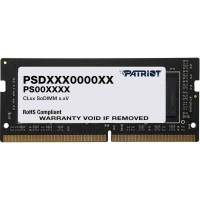Память SO-DIMM, DDR4, 4Gb, 2666 MHz, Patriot Signature Line, 1.2V, CL19 (PSD44G266682S)
